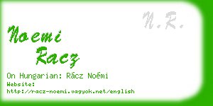 noemi racz business card